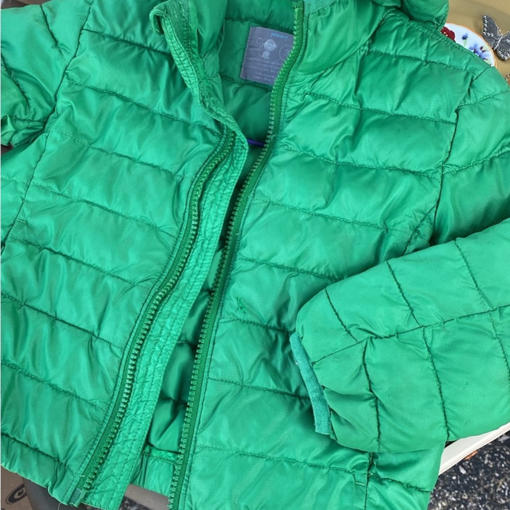 Primary Vibrant Green Kids Puffer Jacket